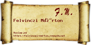 Felvinczi Márton névjegykártya