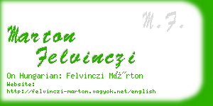 marton felvinczi business card